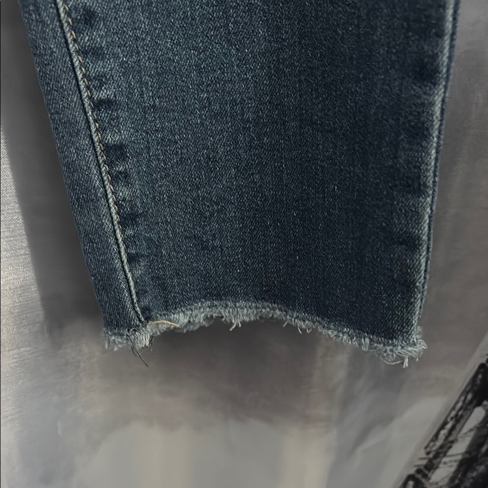 Classic Blue Distressed Ankle Jeans - Picture 3 of 15